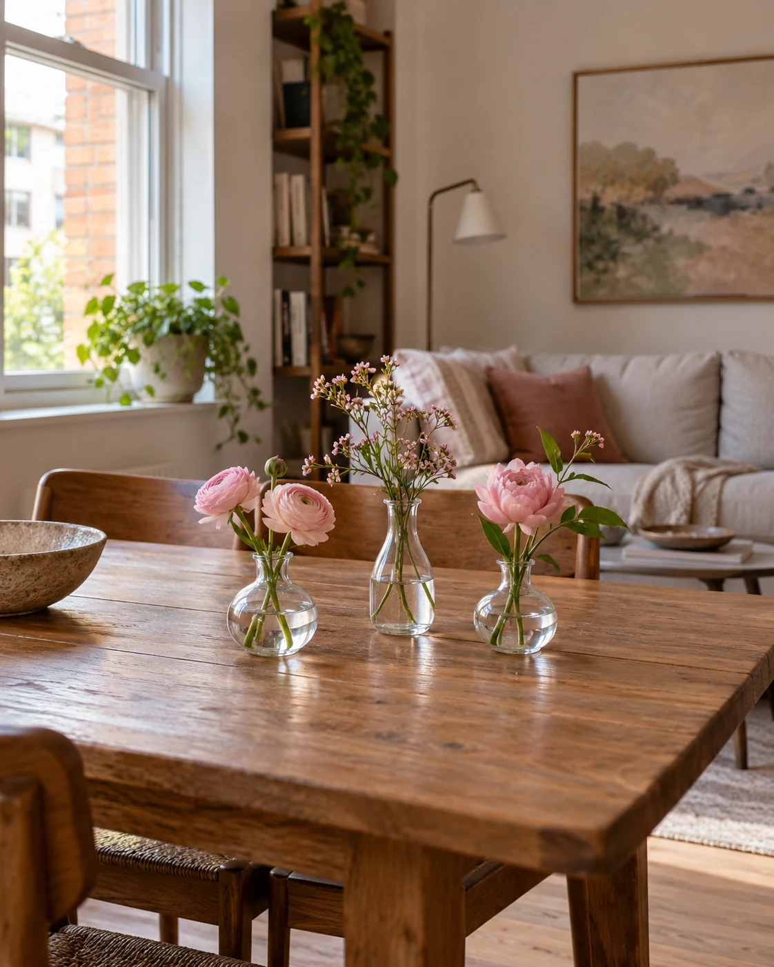 Illustrative concept: keep a saturated vase low and small.
