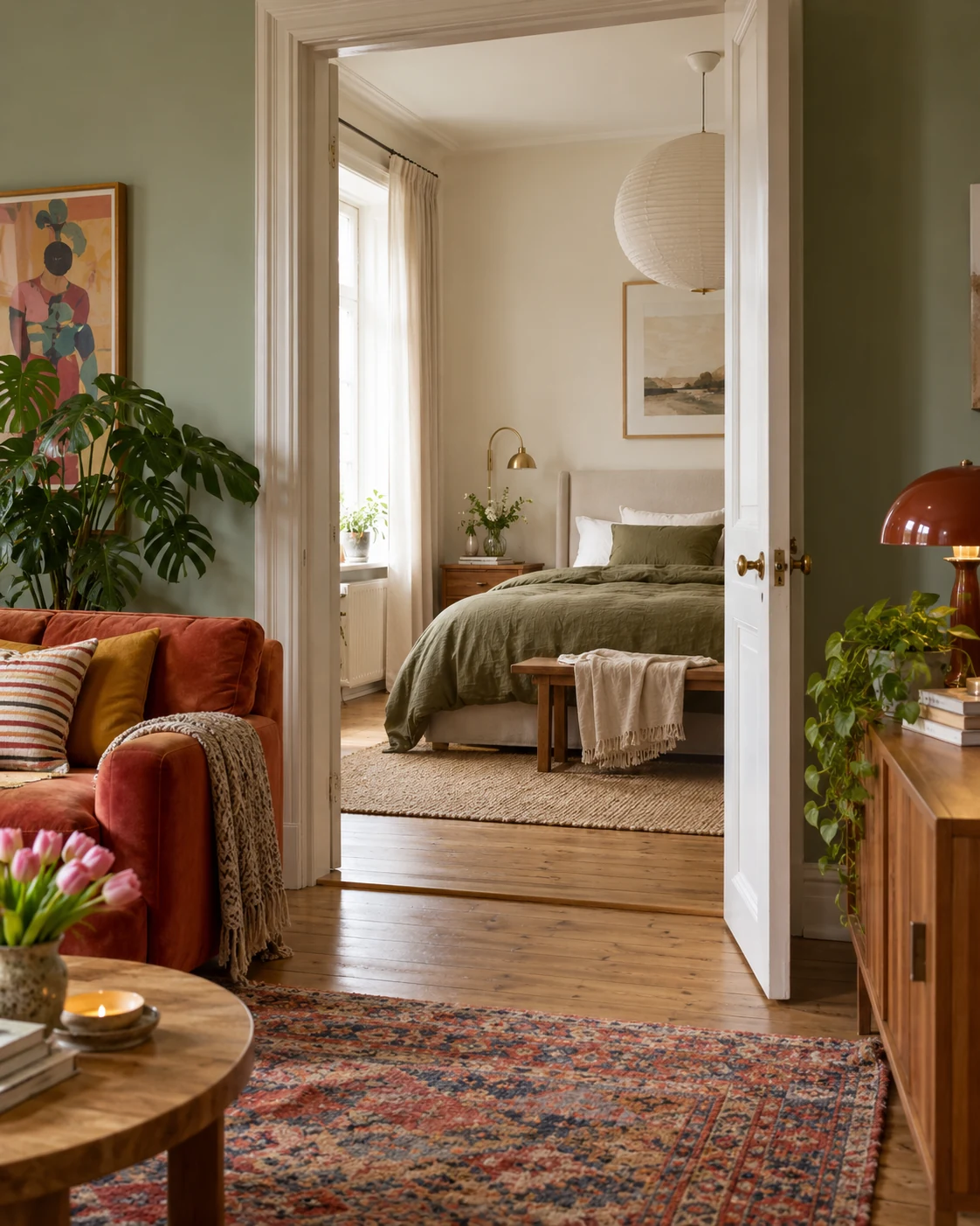 Illustrative concept: keep one room deliberately calmer.