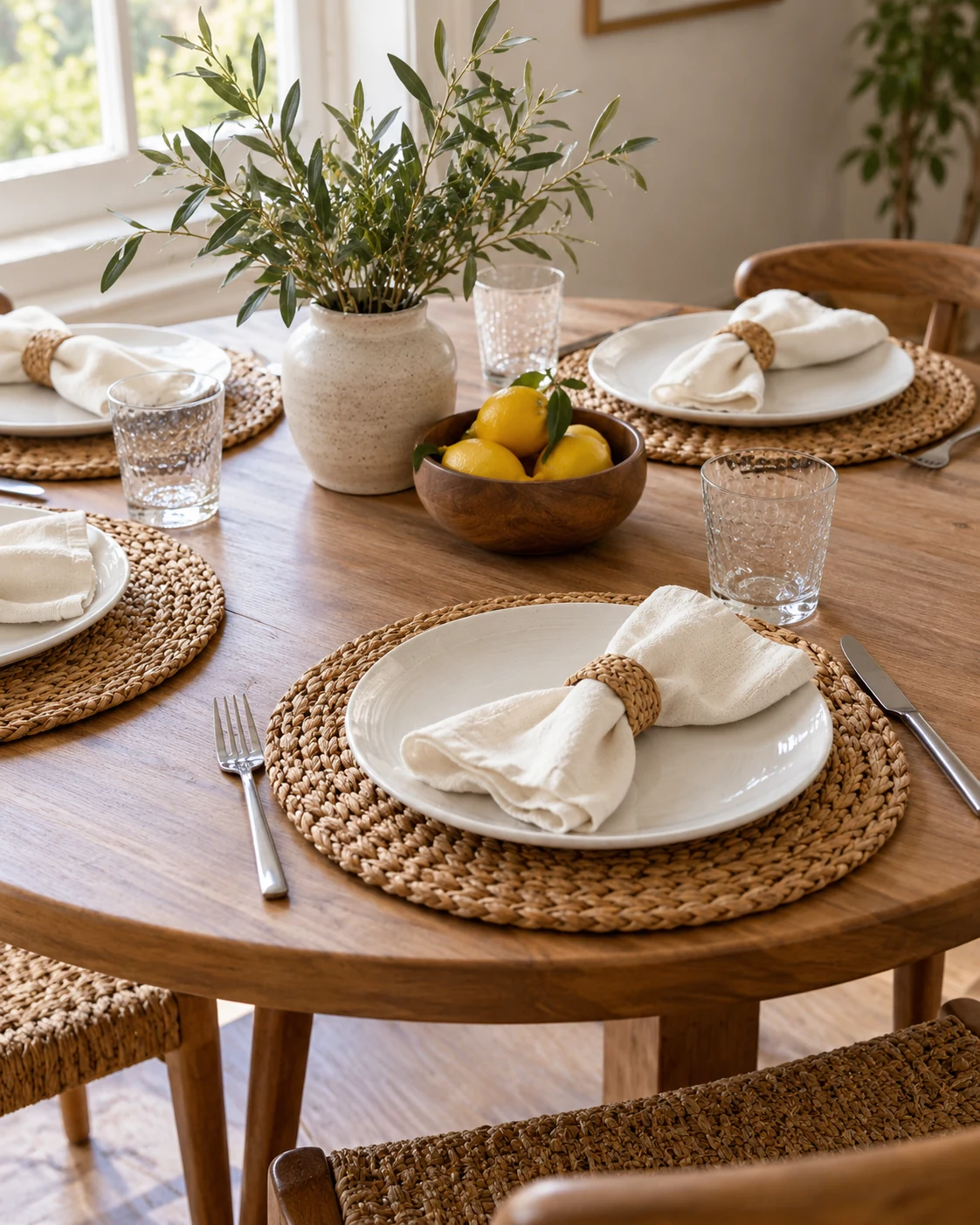 Illustrative concept: woven mats with plain cotton.