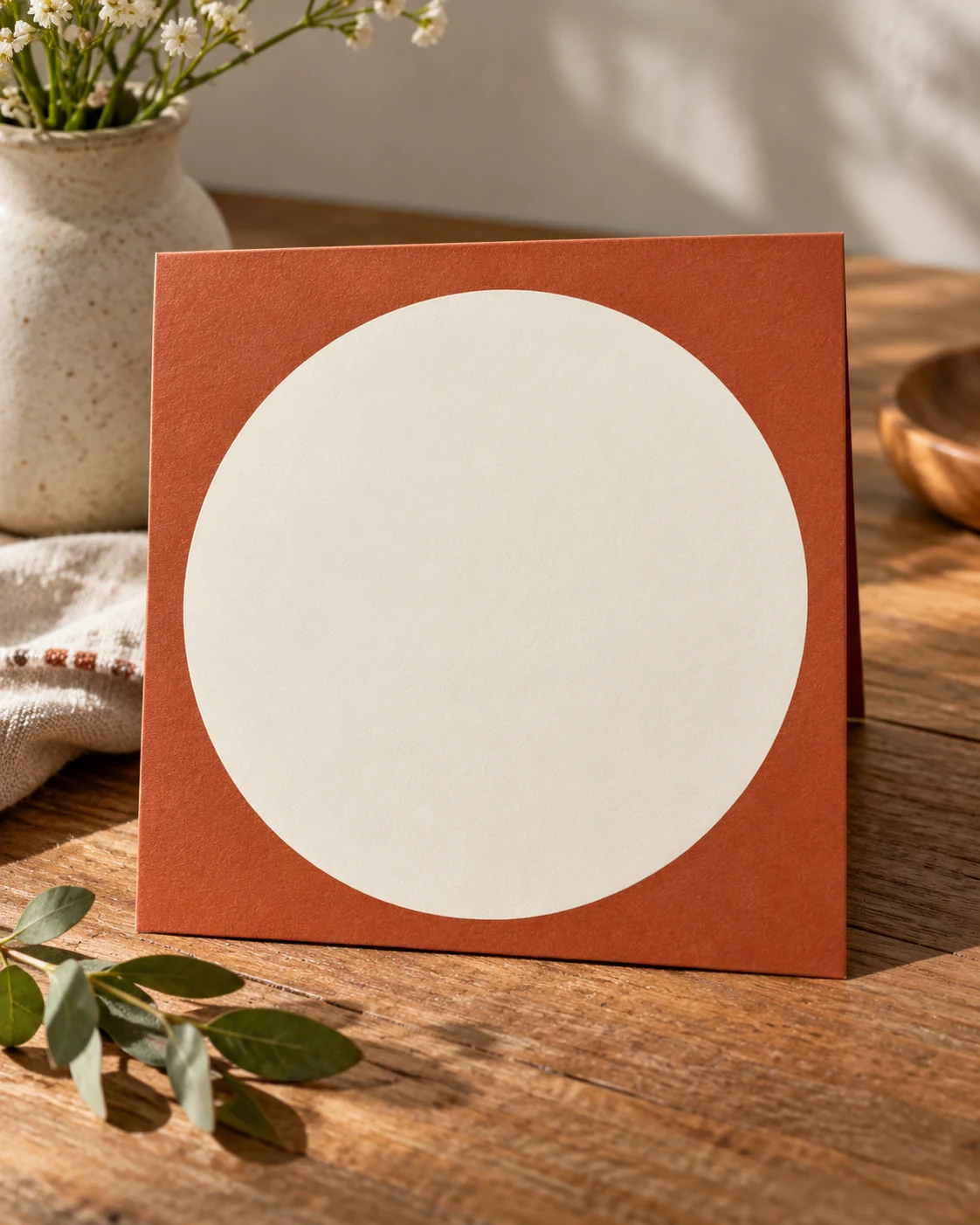 Illustrative concept: a generous circle for the message.