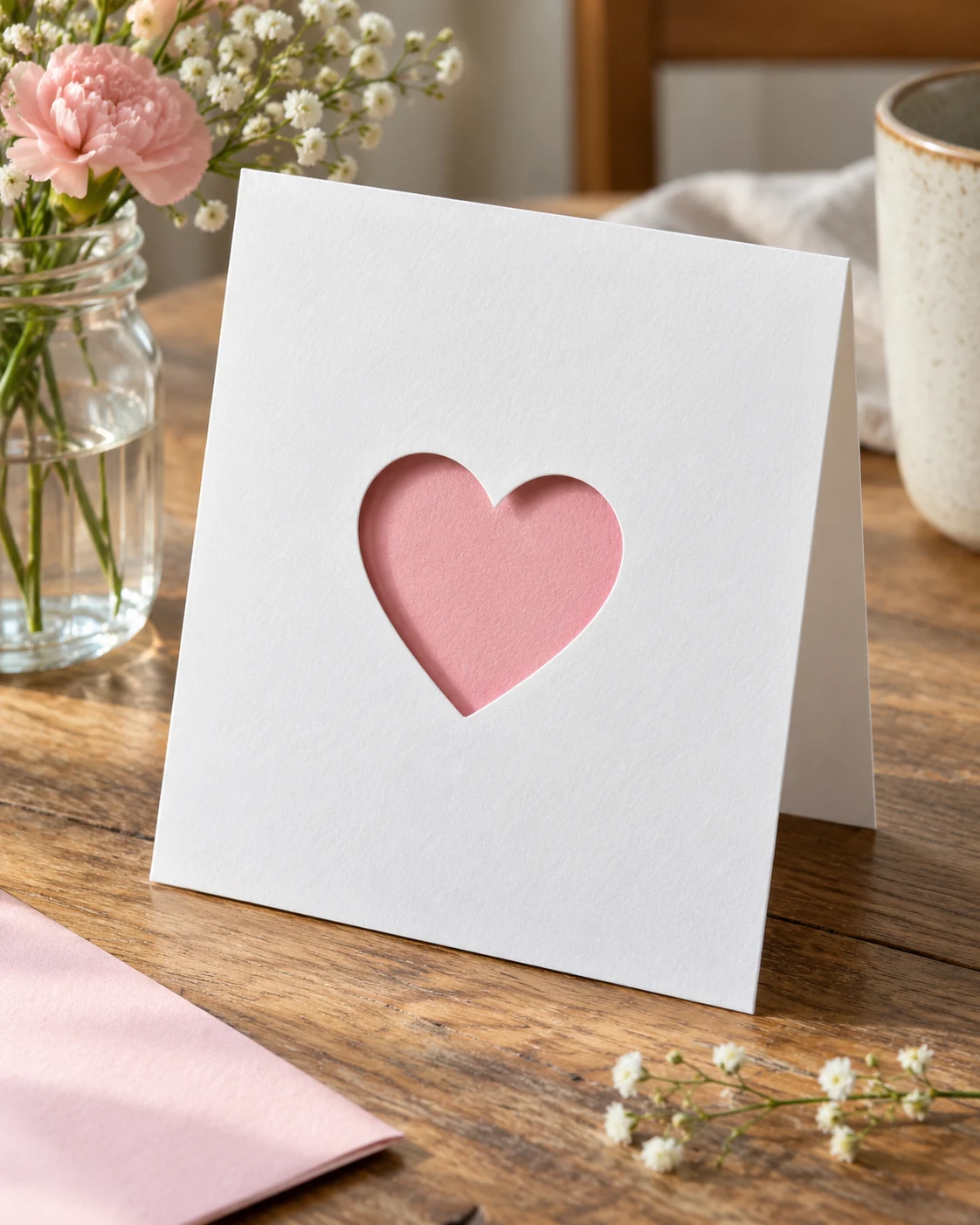 Illustrative concept: an open heart-shaped window.