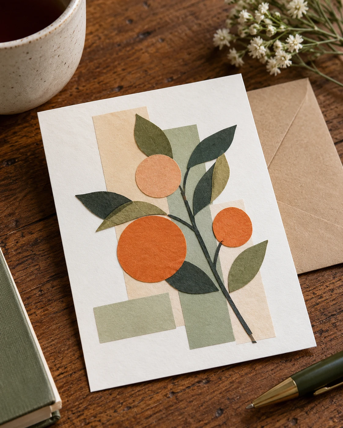 Illustrative concept: a paper collage kept truly flat.