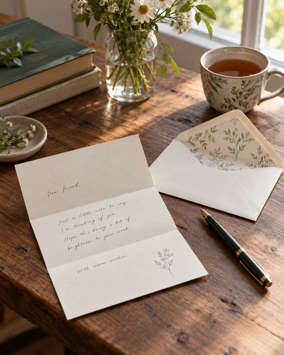 Illustrative concept: a simple paper-folded message.