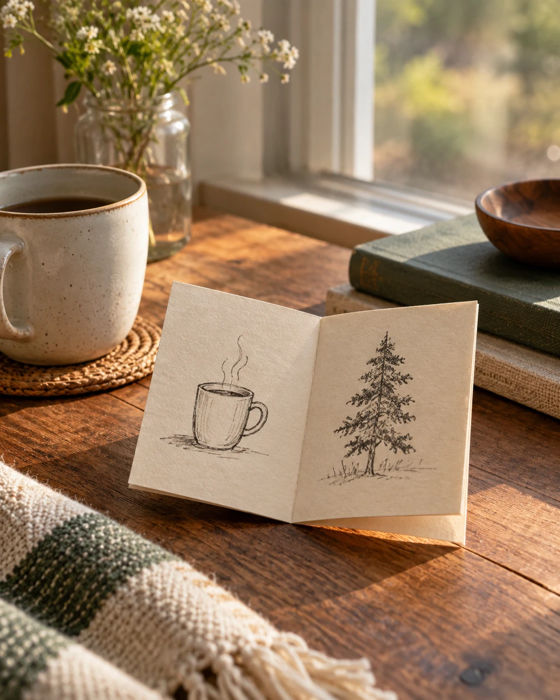 Illustrative concept: a plain paper mini-zine.