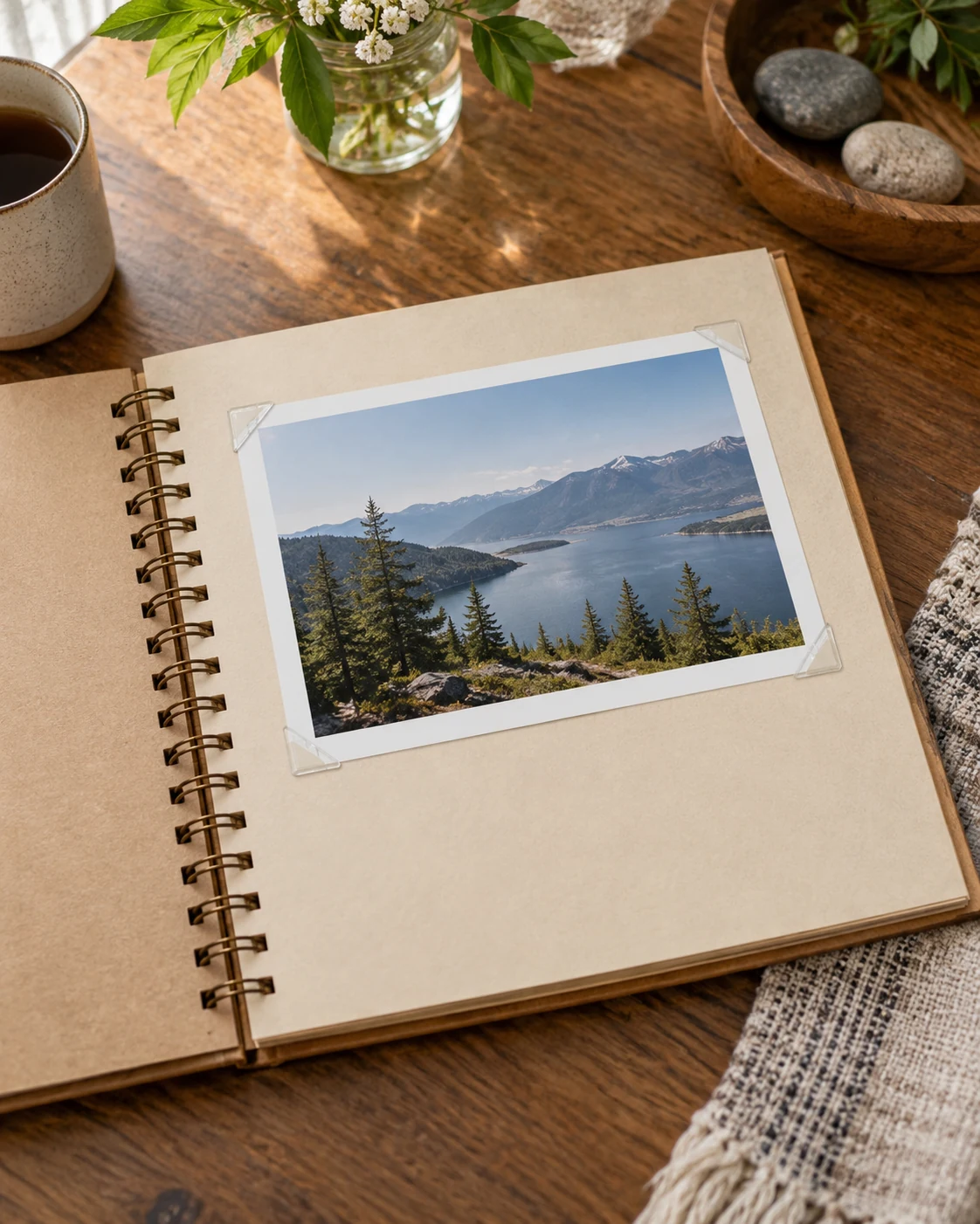 Illustrative concept: one photograph with a wide margin.