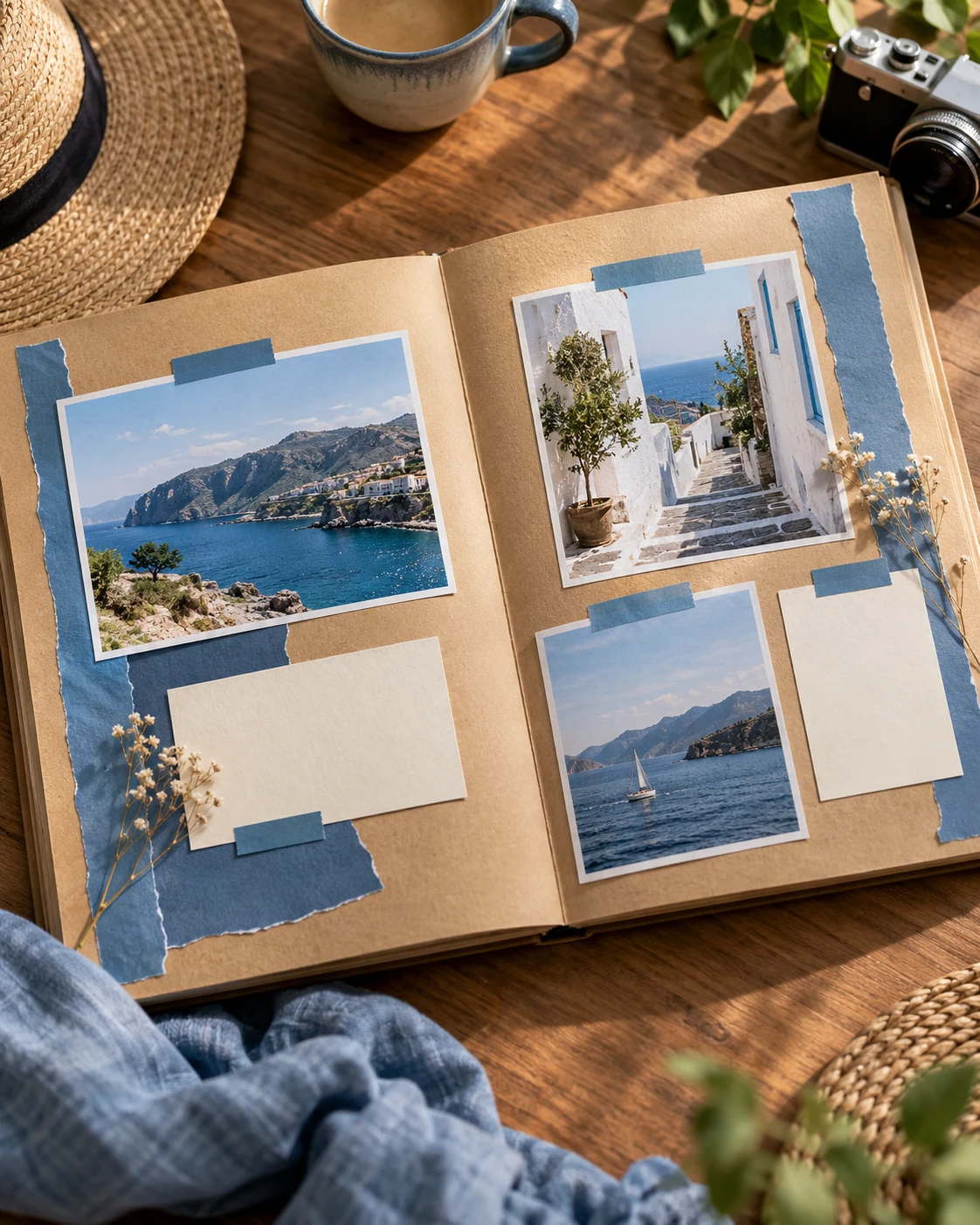 Illustrative concept: one color carried across a spread.