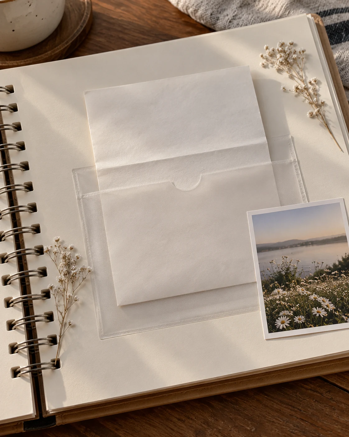 Illustrative concept: a letter kept removable.
