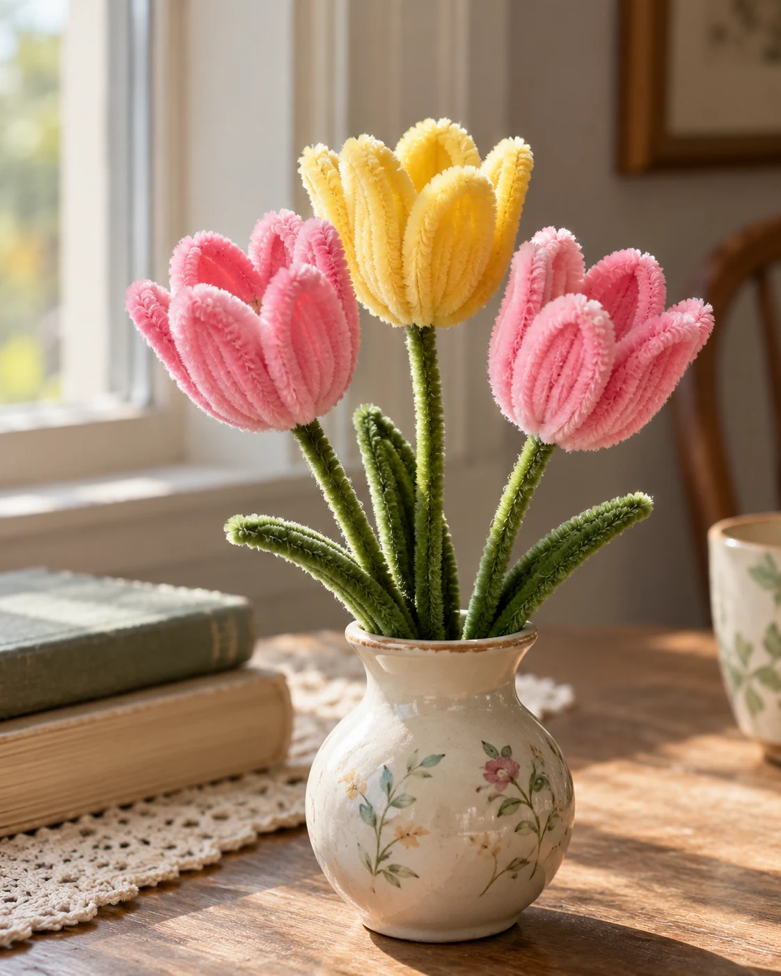 Illustrative concept: rounded tulip cup.