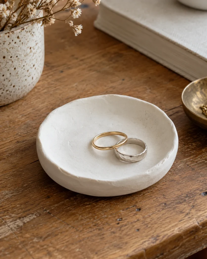 Illustrative concept: a shallow round catchall.