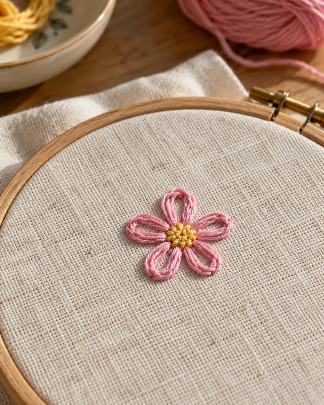 Illustrative concept: five detached chain petals.