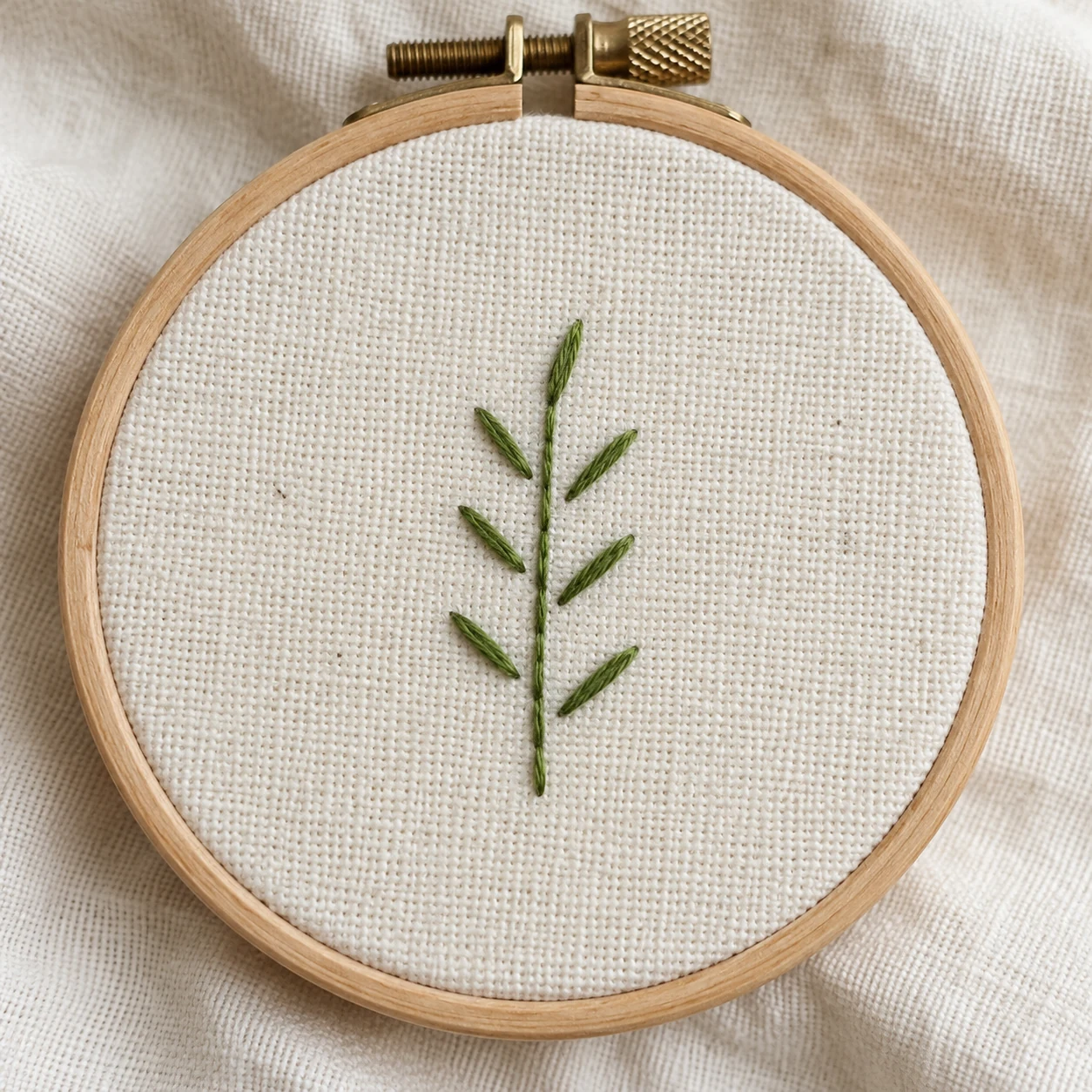Illustrative concept: a single leafy stem.