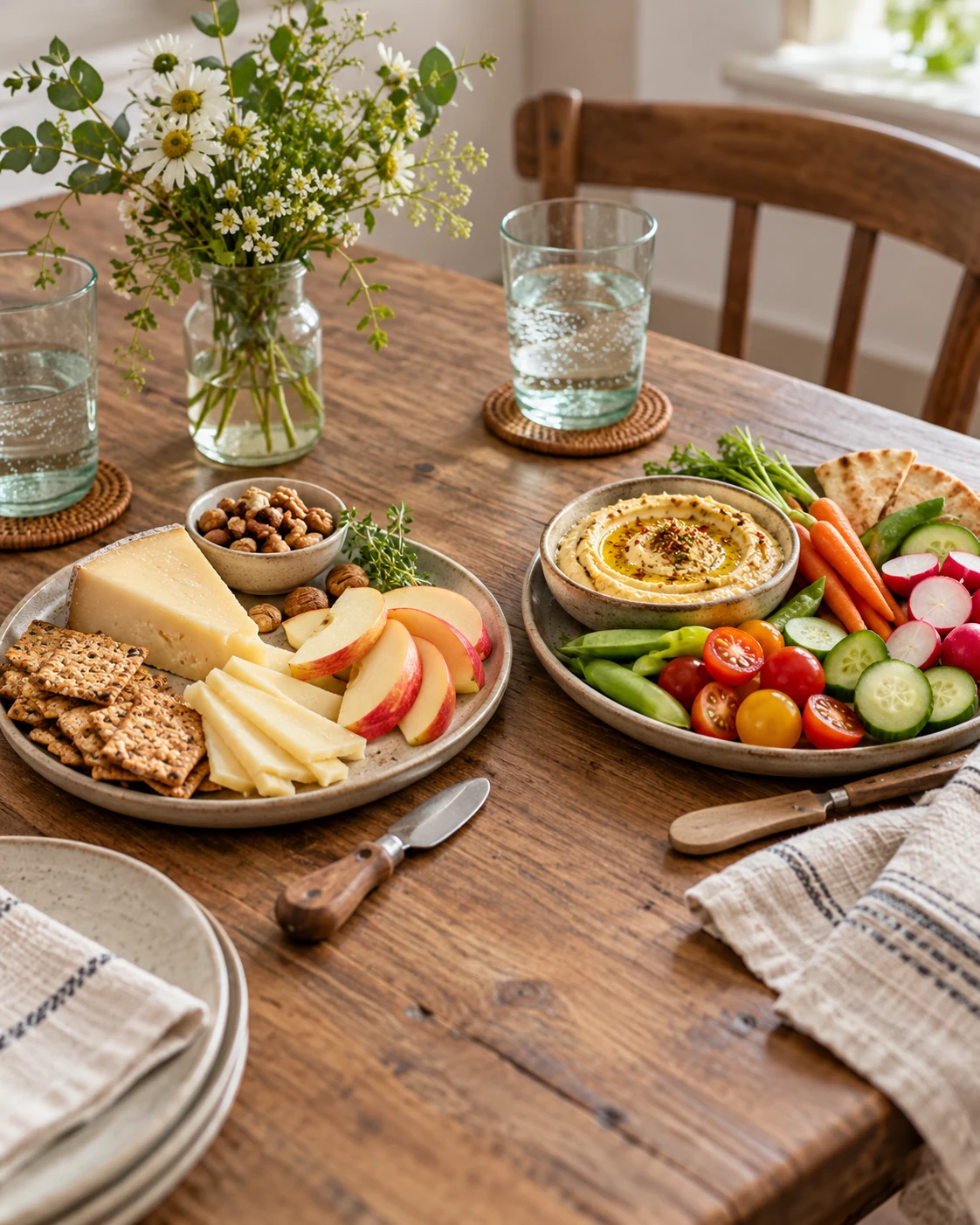 Illustrative concept: two separate plates for different preferences.
