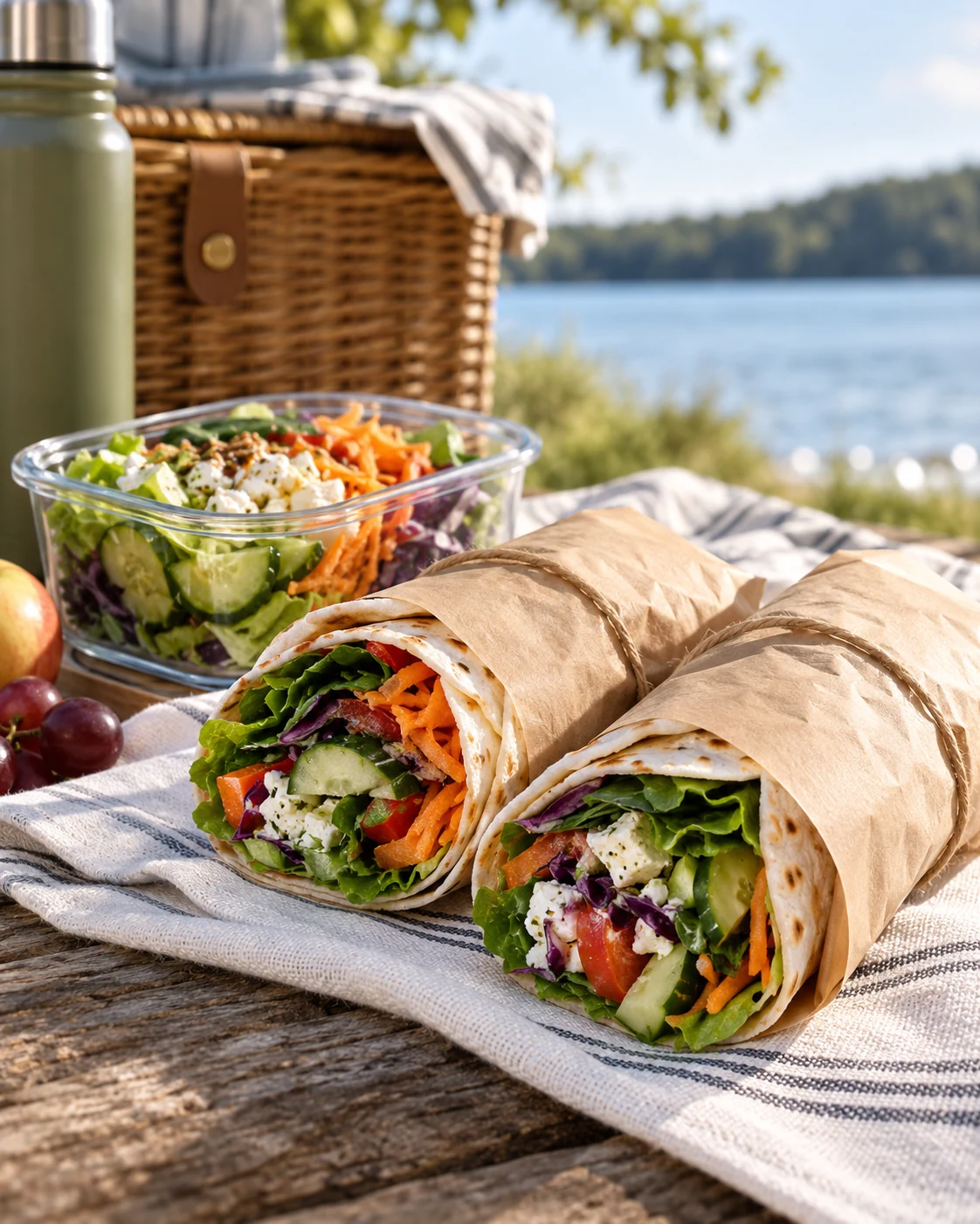 Illustrative concept: wraps with a dry outer layer.