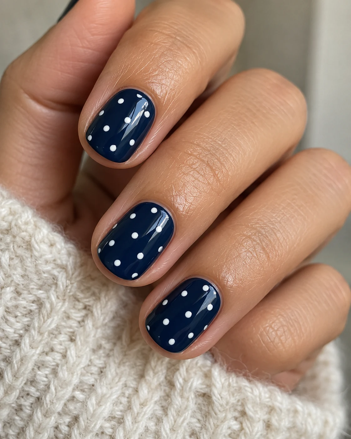 Illustrative concept: small white dots on navy.