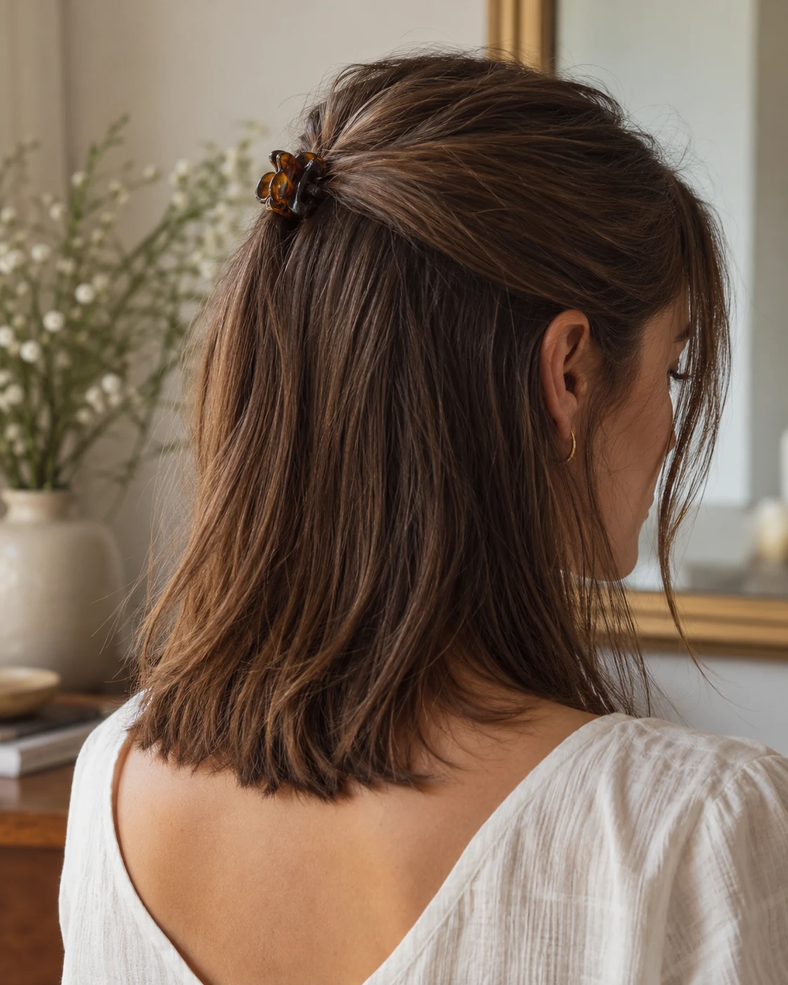 Illustrative concept: a small crown section with a mini clip.