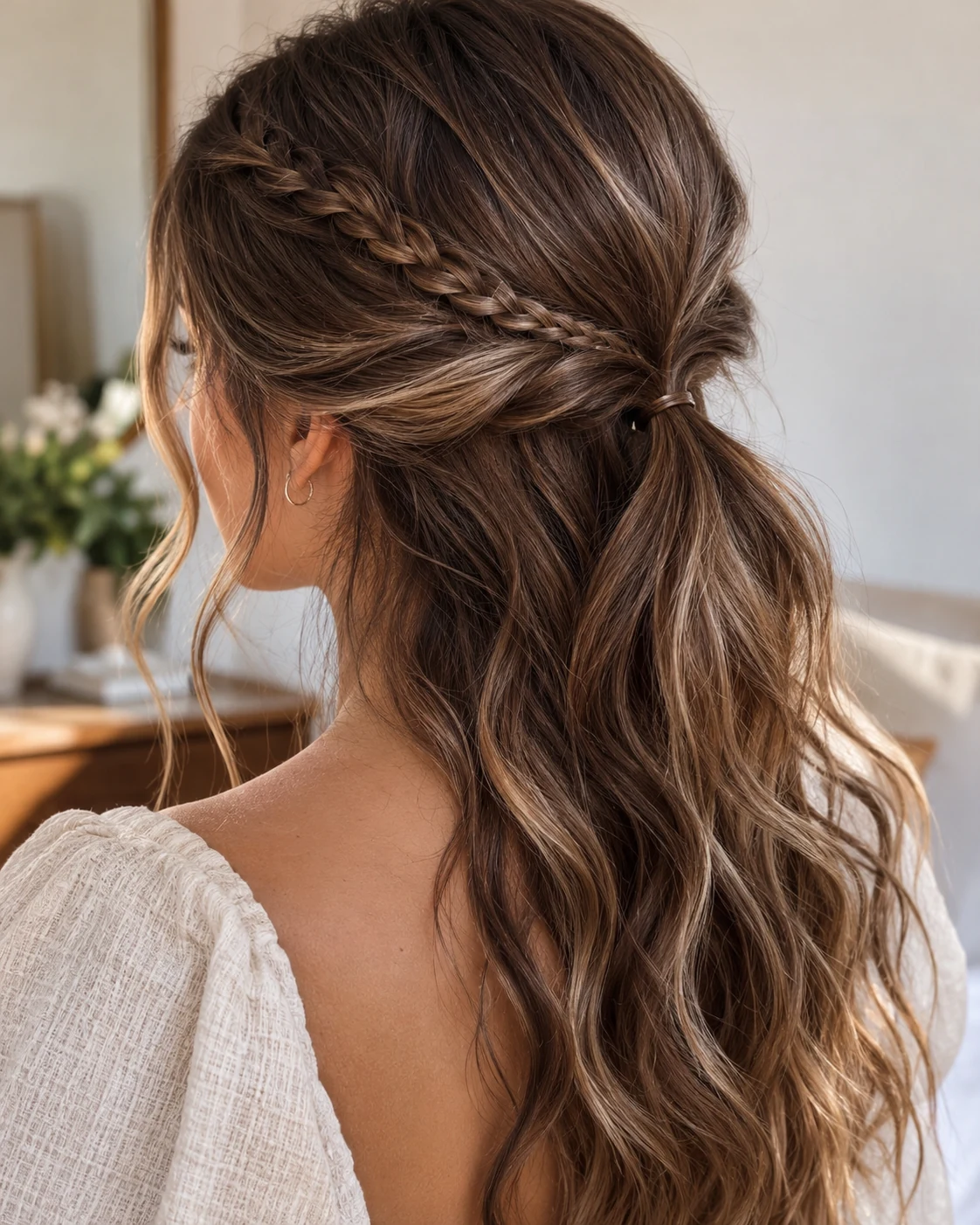 Illustrative concept: a tiny braid joining the upper section.