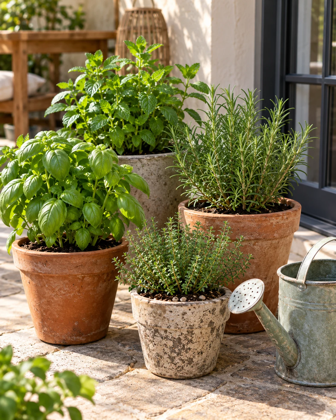 Illustrative concept: make checking moisture part of using the herbs.
