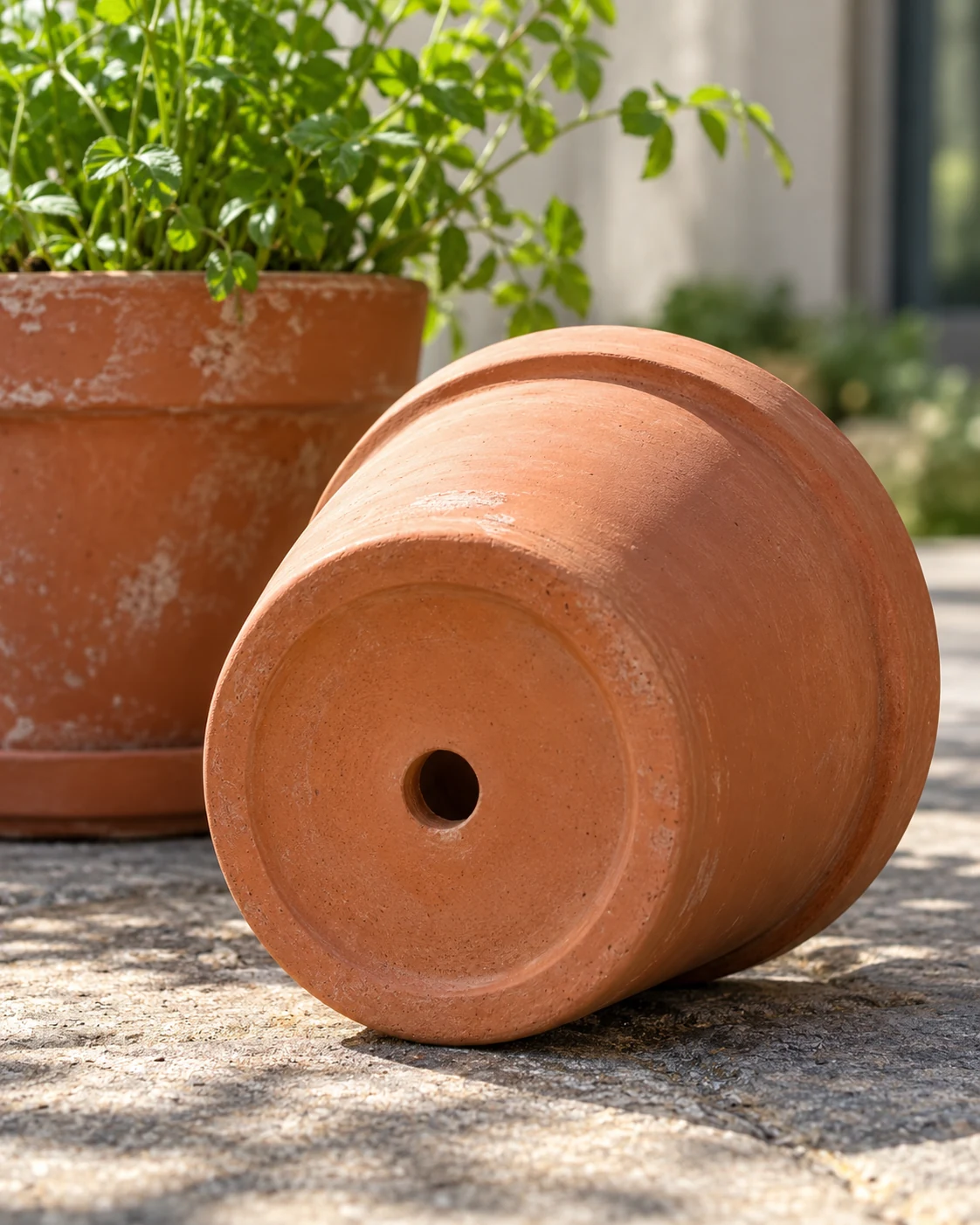 Illustrative concept: keep the hole open without a stone plug.