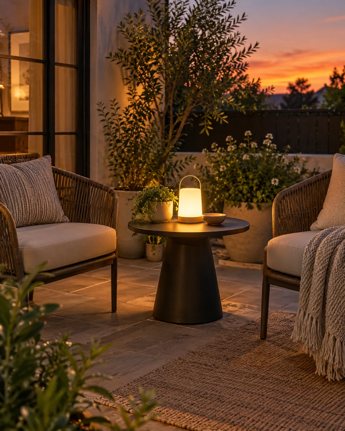 Illustrative concept: a small evening light on the table.