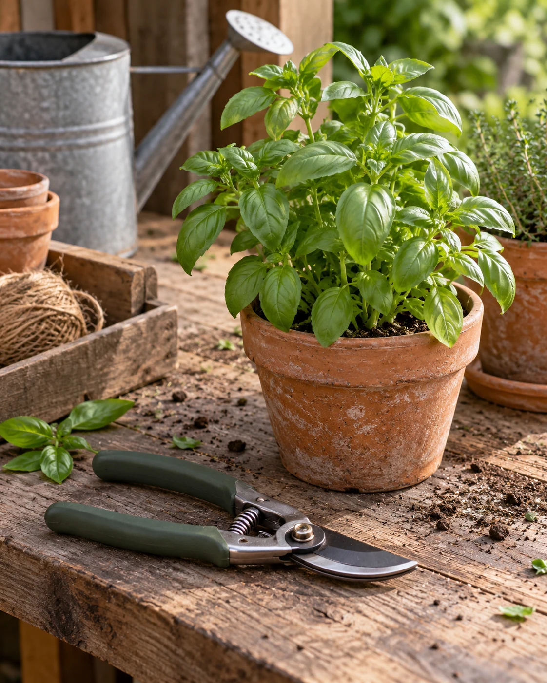 Illustrative concept: pruning snips for suitable small stems.