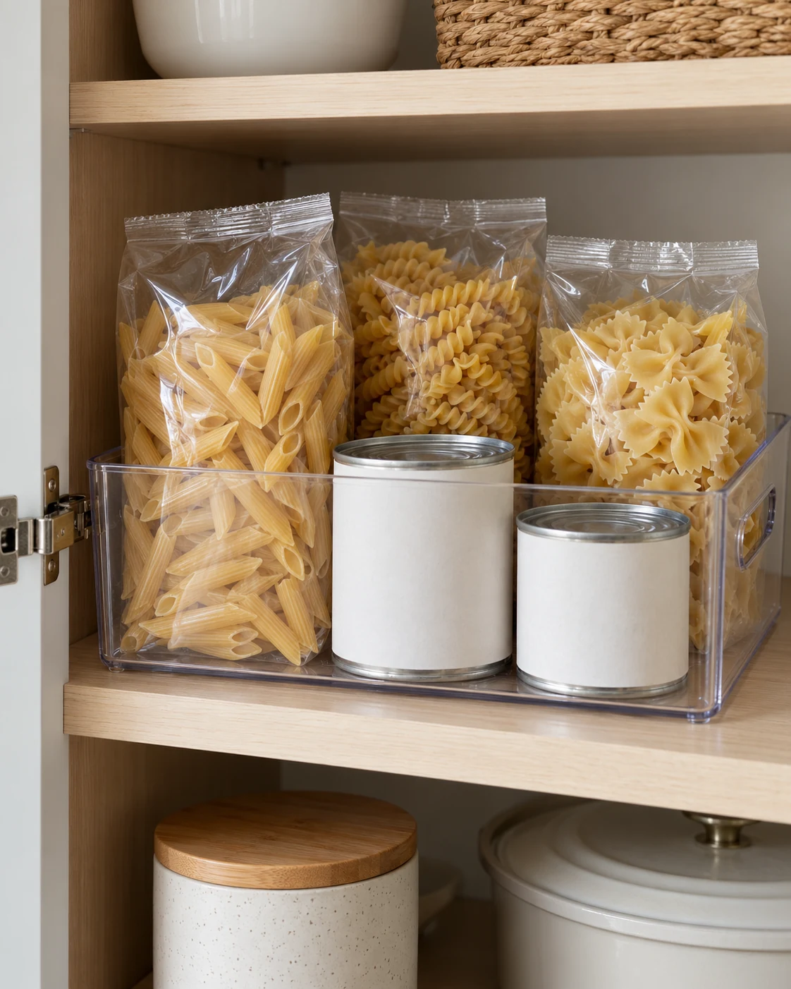 Illustrative concept: keep dinner staples together.