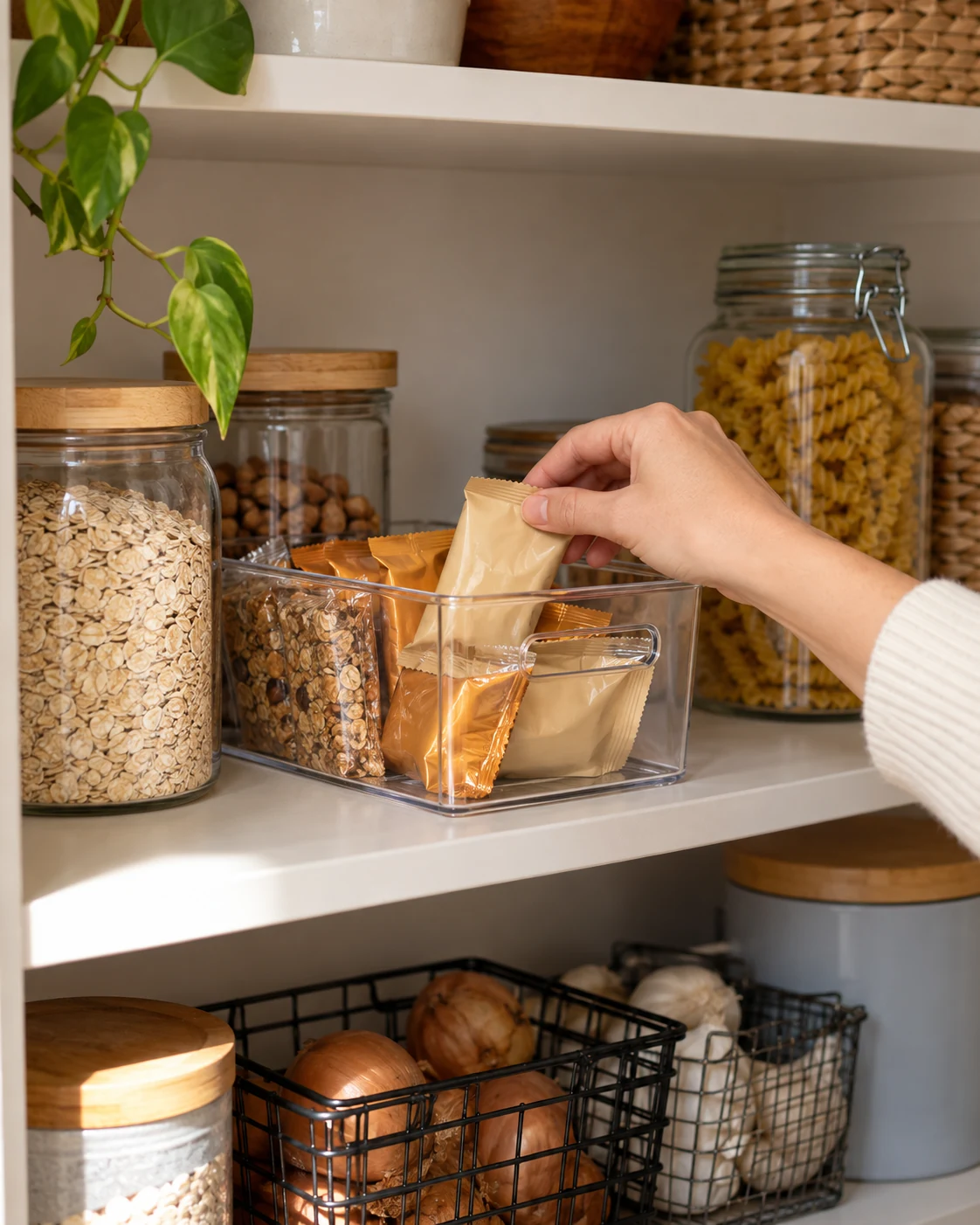 Illustrative concept: reserve one reachable snack area.