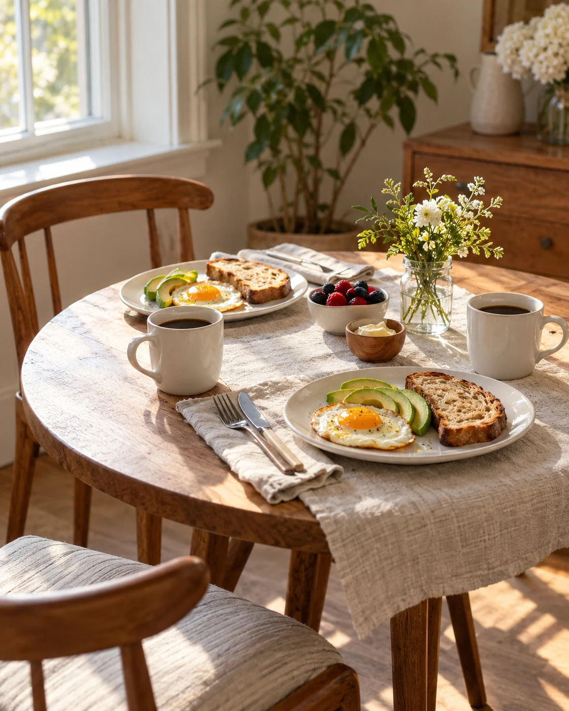 Illustrative concept: have a breakfast date with a clear end.
