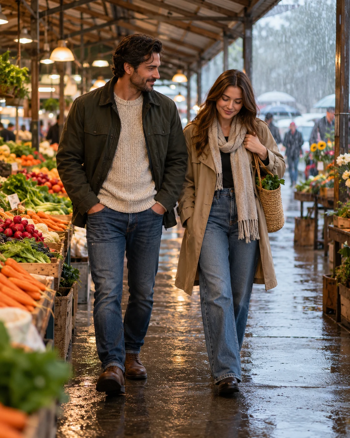Illustrative concept: a covered market wander.