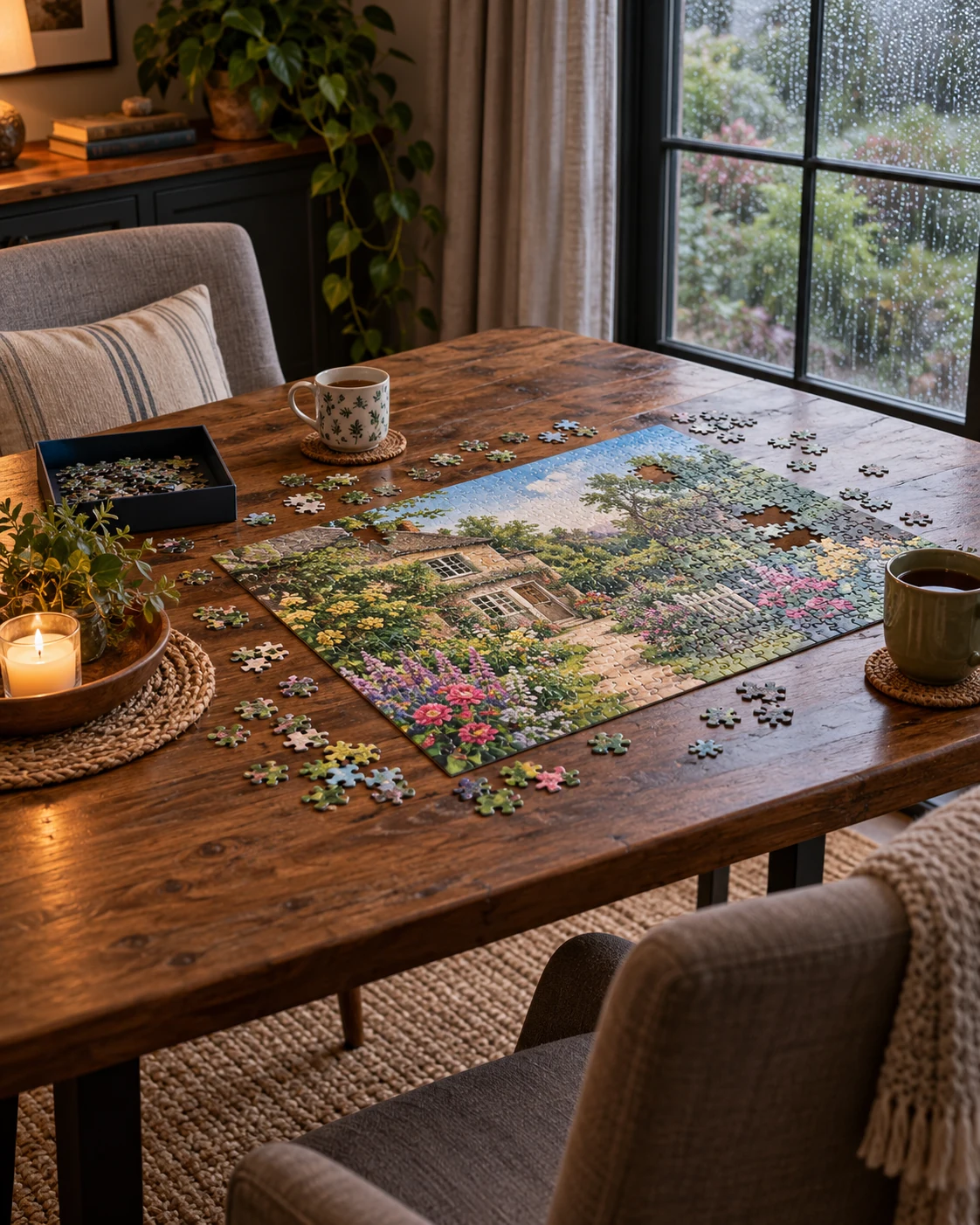 Illustrative concept: a small jigsaw session.