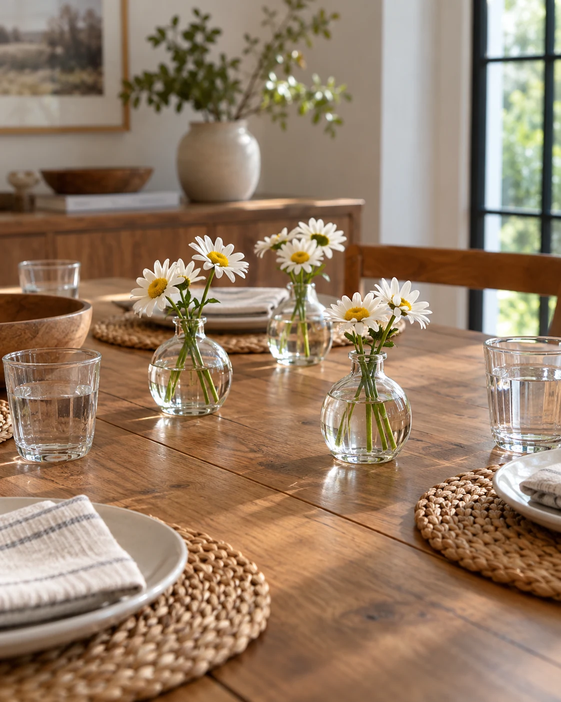 Illustrative concept: small daisies for a relaxed gathering.