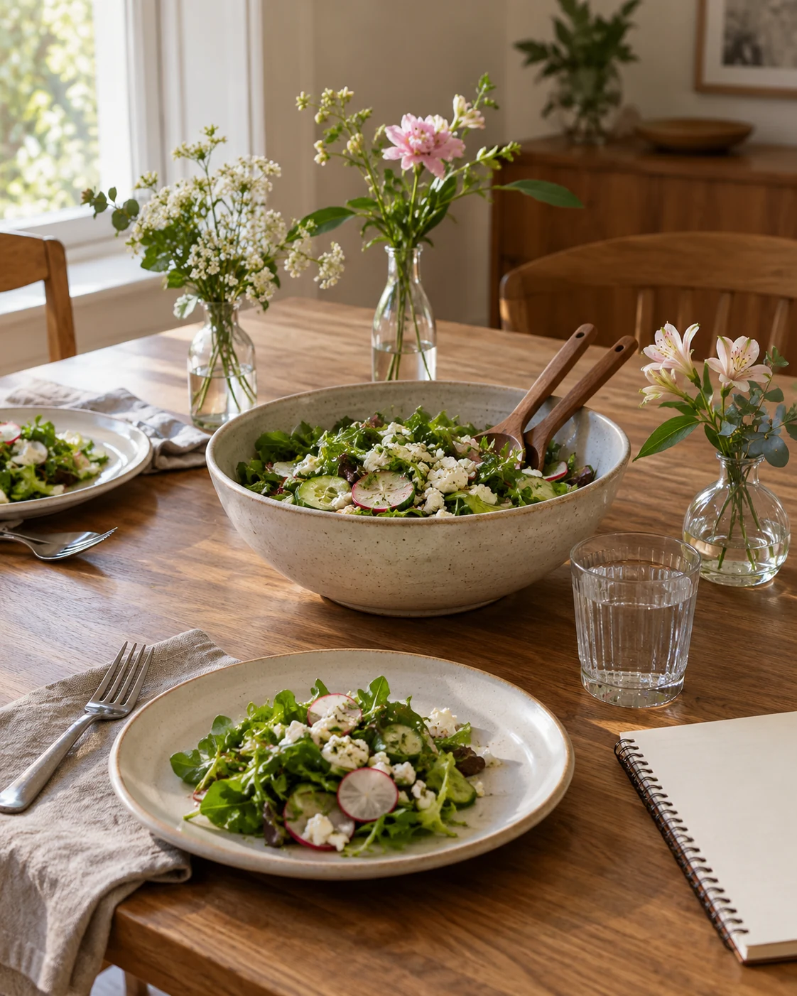 Illustrative concept: a small trial table before ordering quantities.