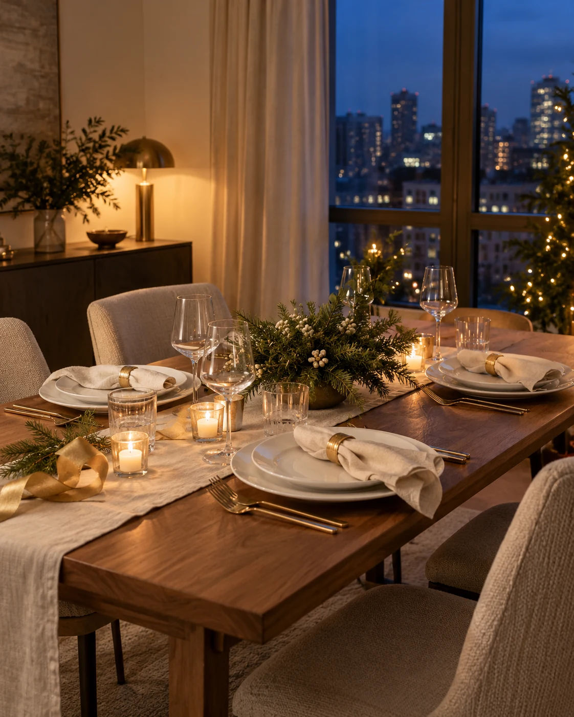Illustrative party concept: an early dinner that still feels festive.