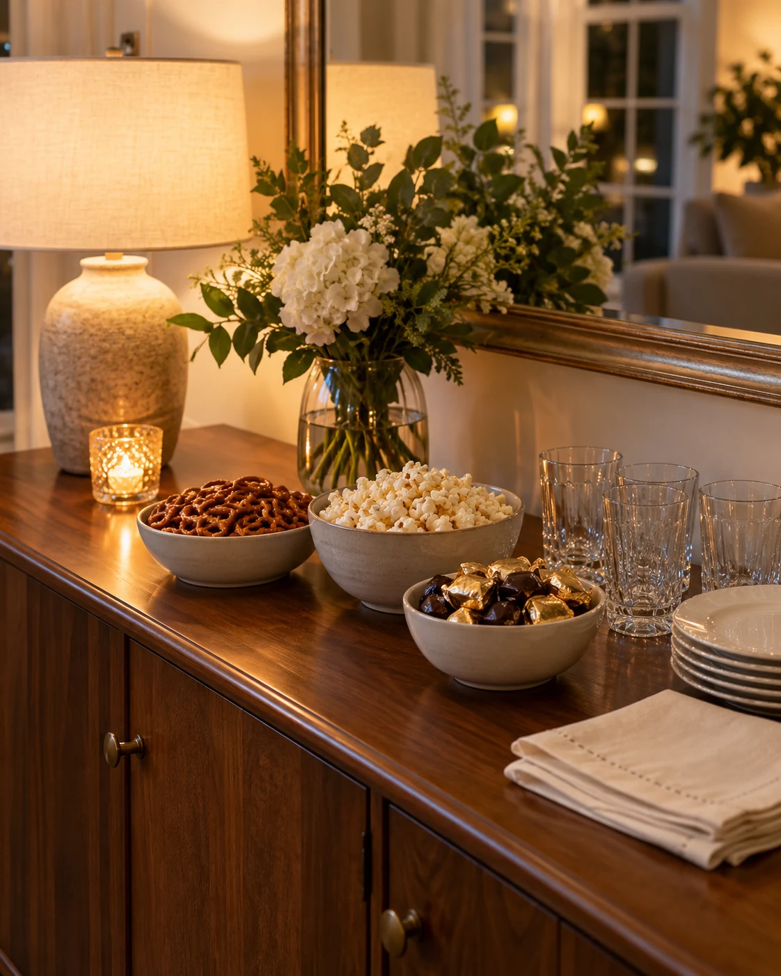 Illustrative party concept: a small fresh snack setup.
