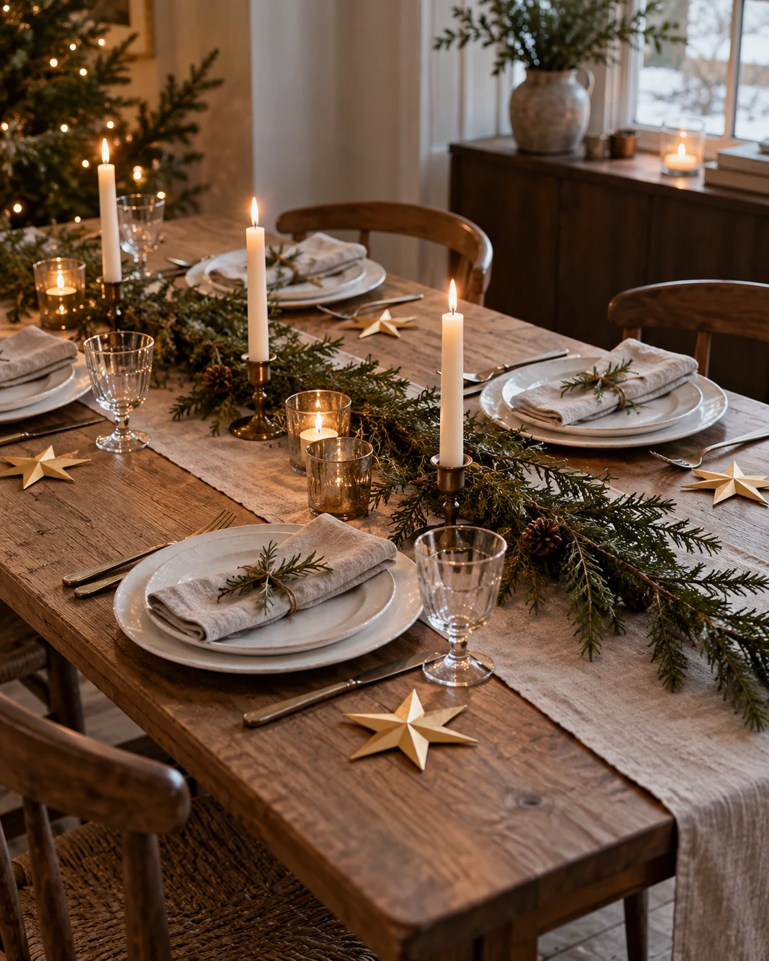 Illustrative concept: let paper stars sit beside the plate.