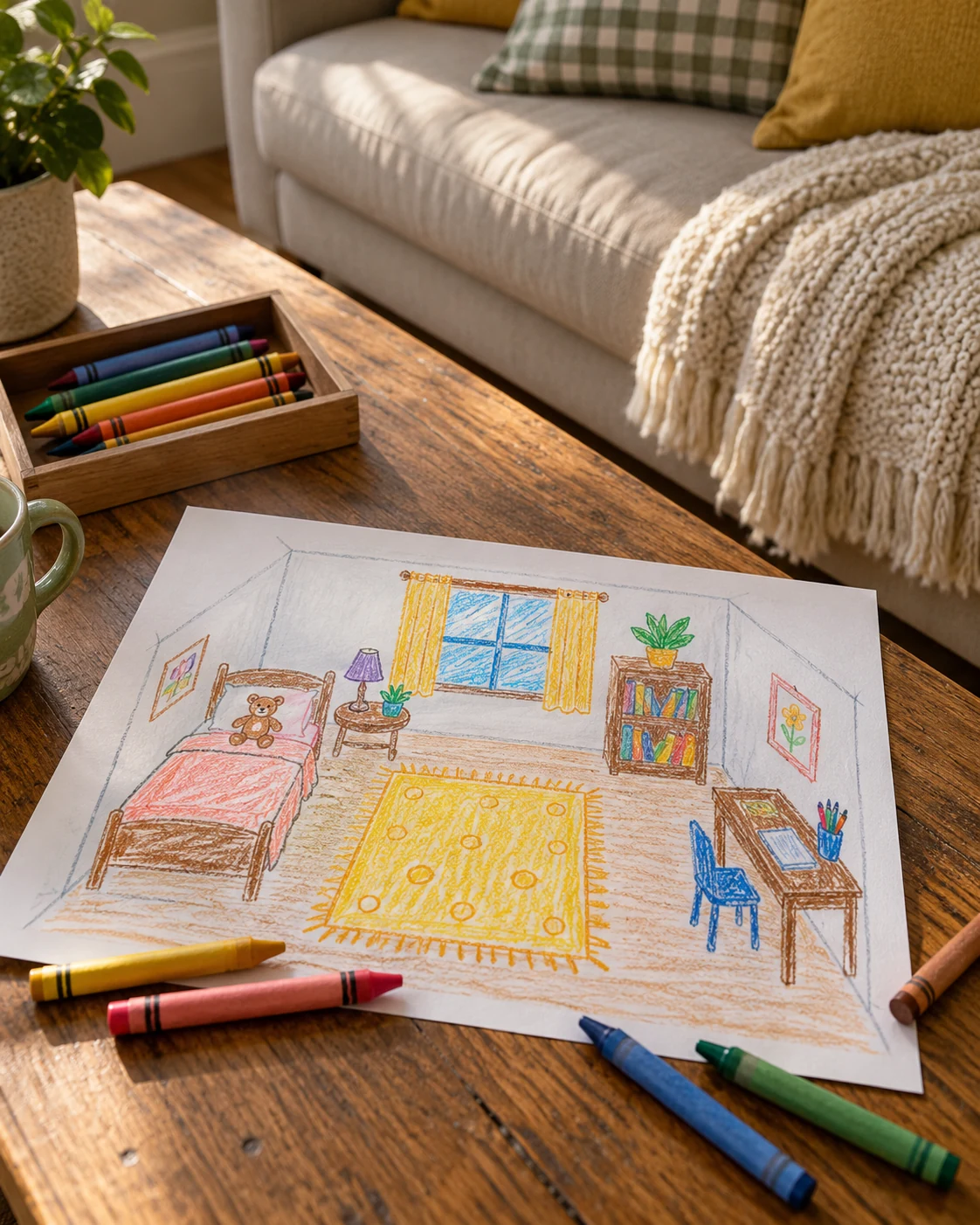 Illustrative concept: draw a map of one room.