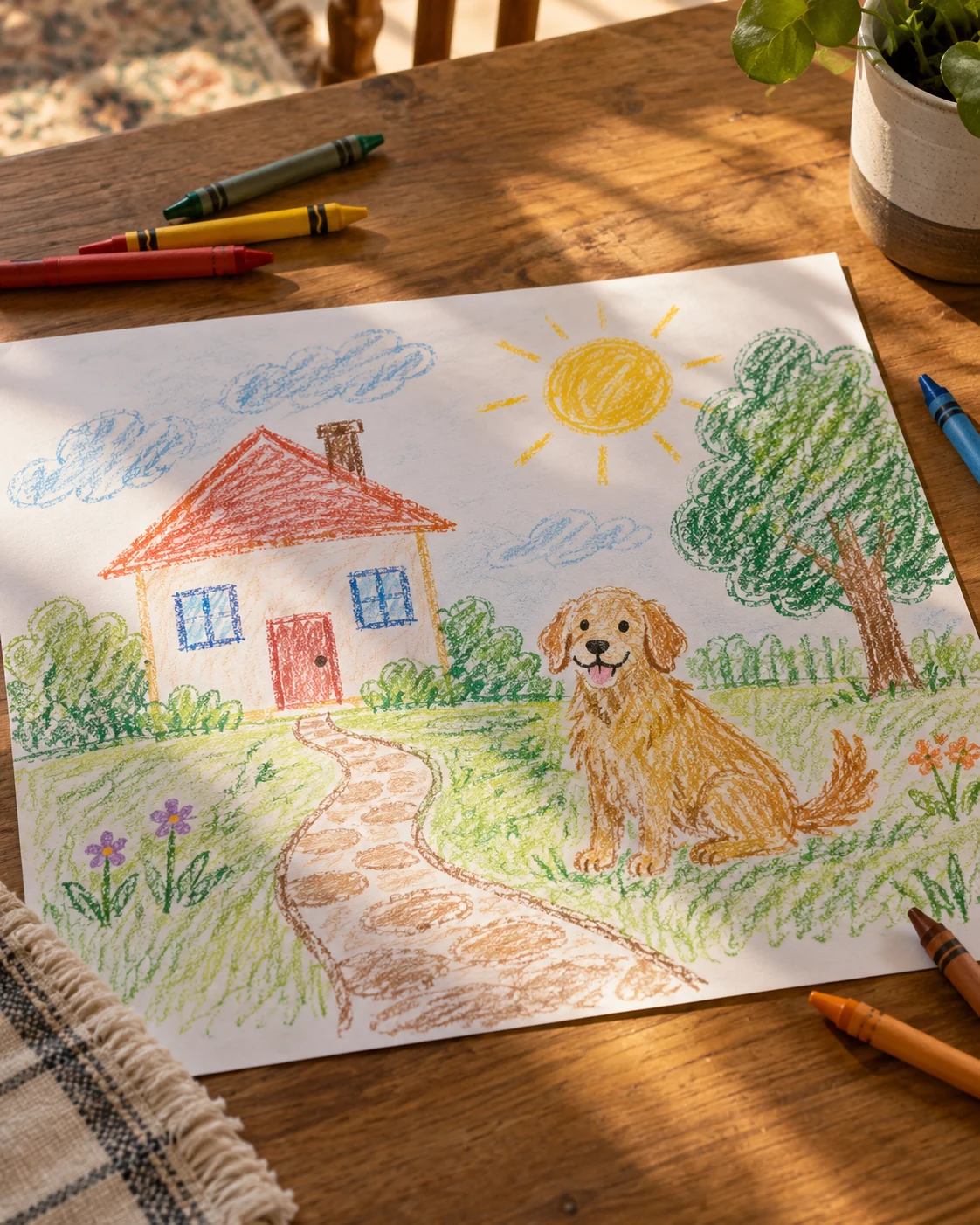 Illustrative concept: make a cooperative picture story.