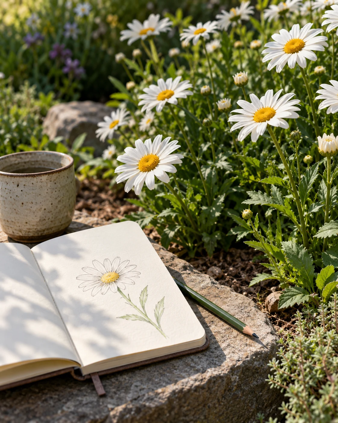 Illustrative concept: look closely at a flower still growing.