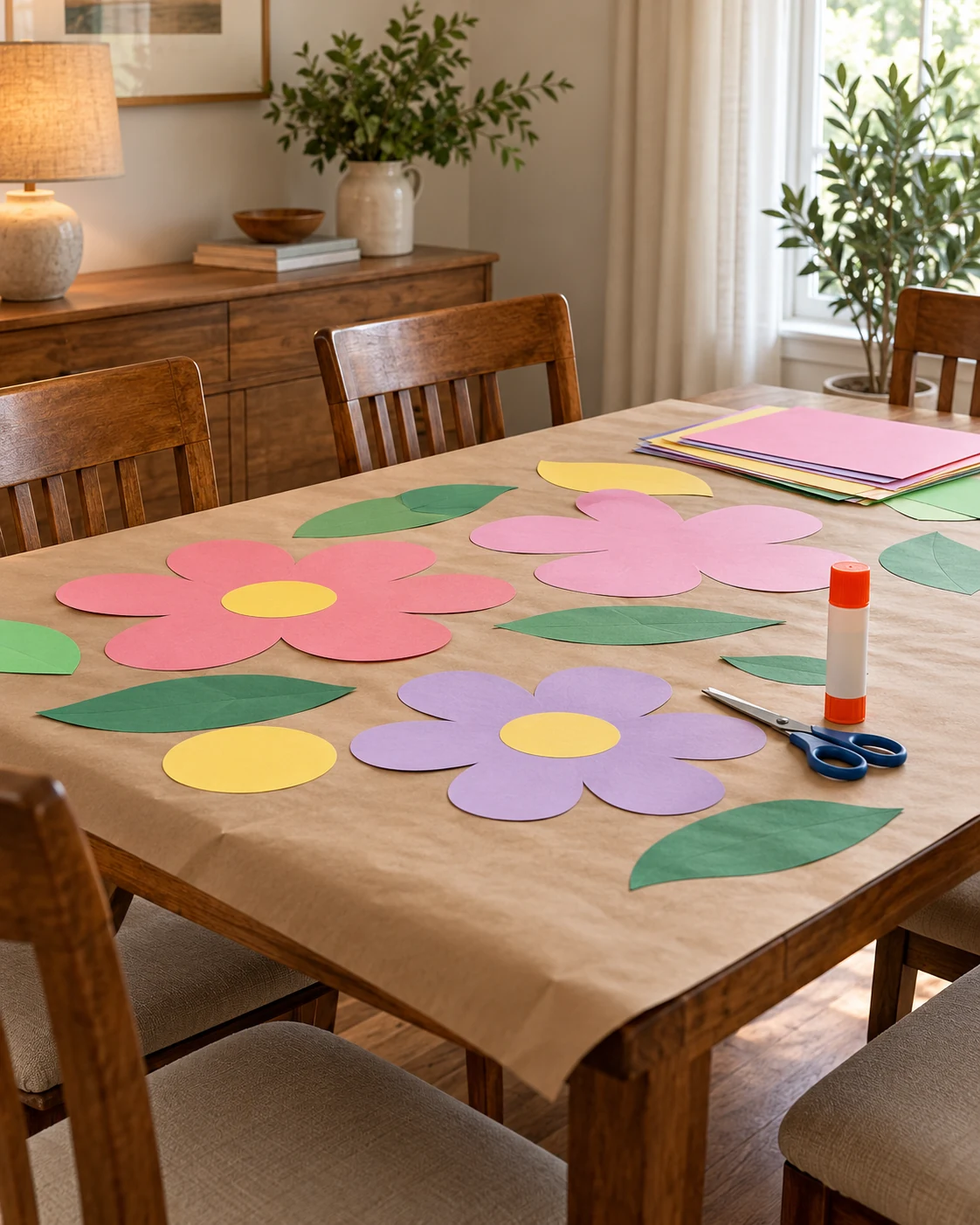Illustrative concept: a folding station on the dining table.
