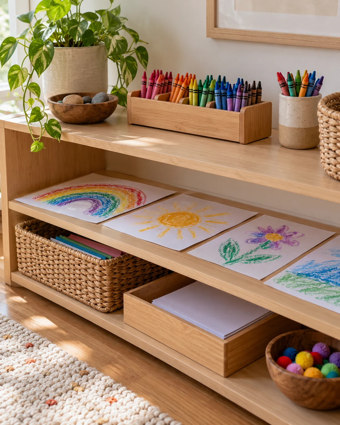 Illustrative concept: a small drying area for finished paper.