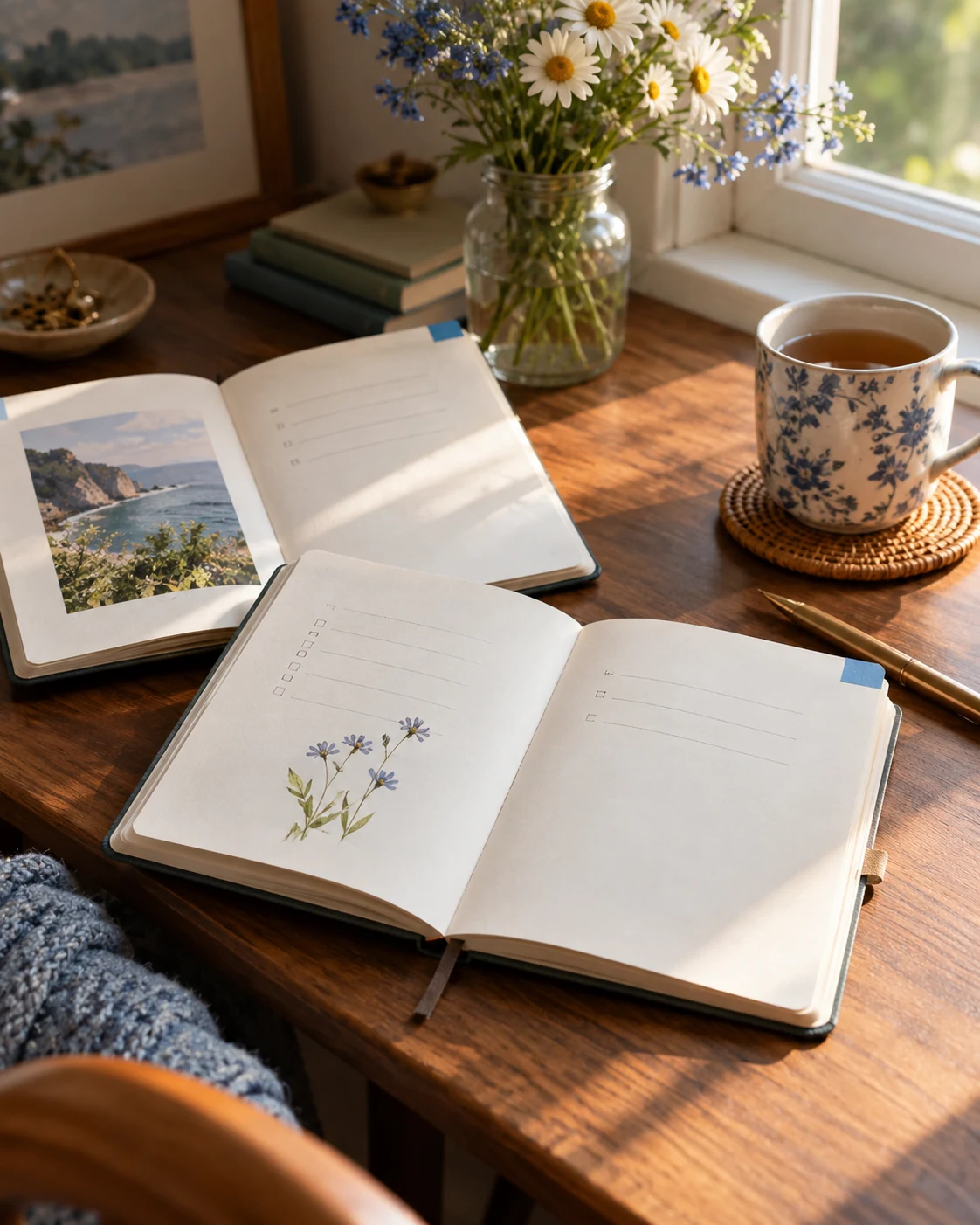 Illustrative concept: build a theme over several pages.