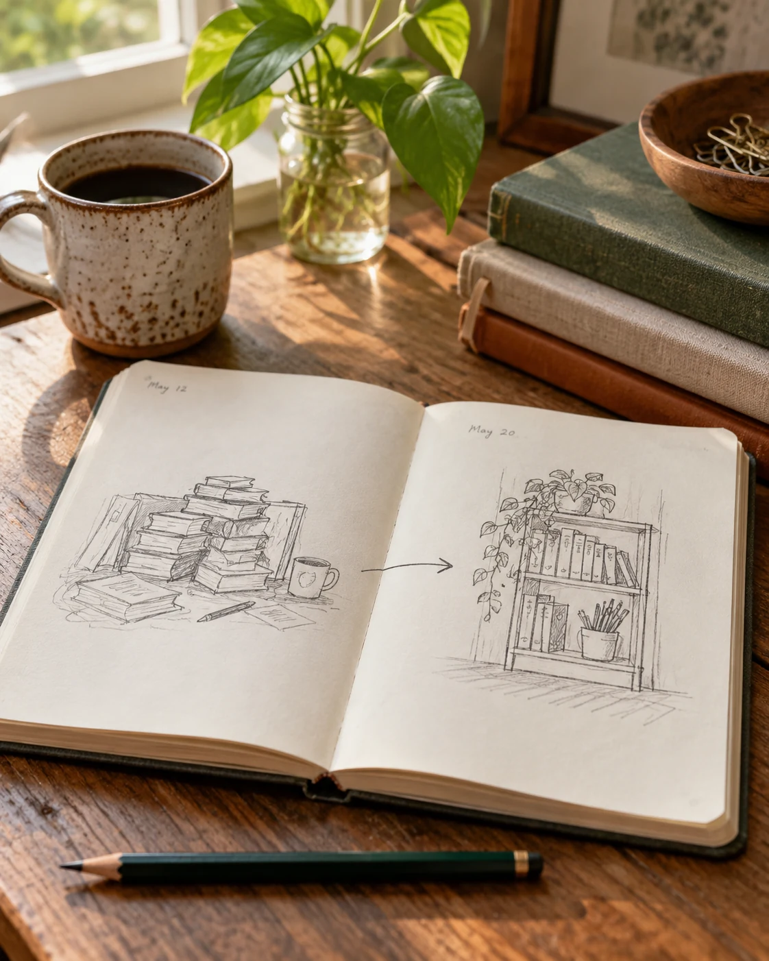Illustrative concept: bring an old note into a new conversation.