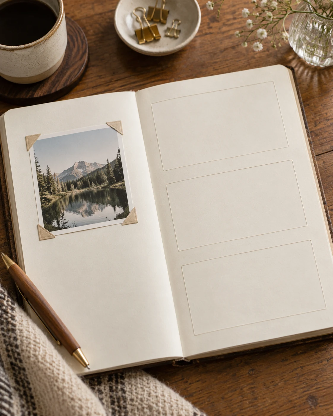 Illustrative concept: a setting page built from small details.