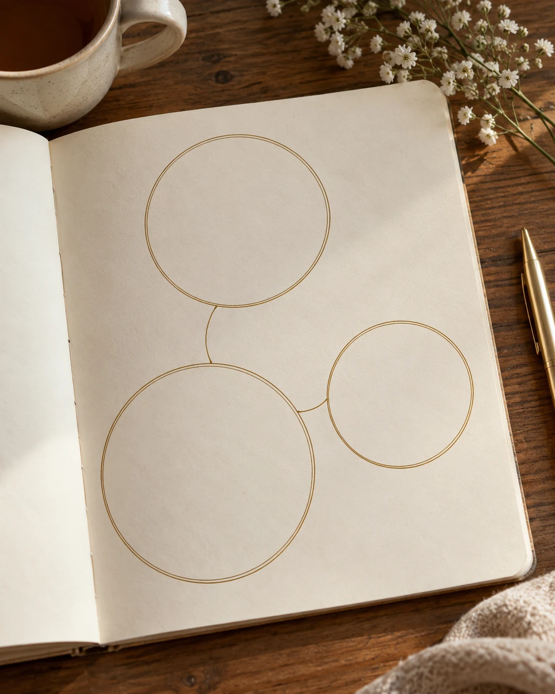 Illustrative concept: a theme that changes while reading.