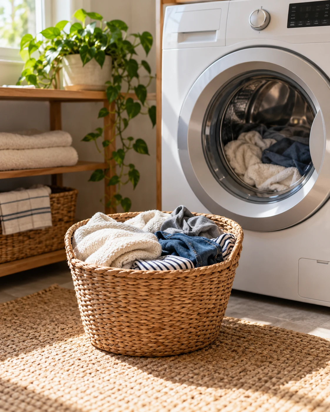 Illustrative concept: choose one useful laundry load.