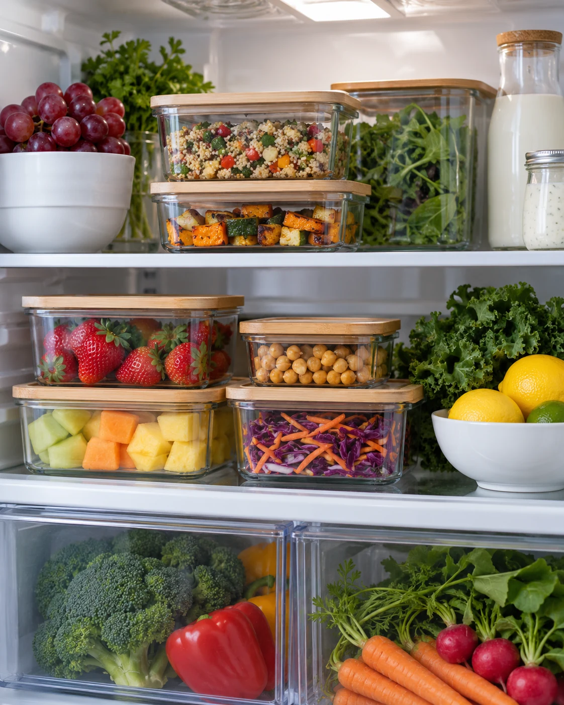 Illustrative concept: check the food you already have.