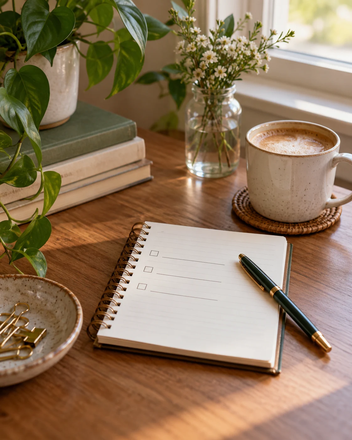 Illustrative concept: make a short note for the week.