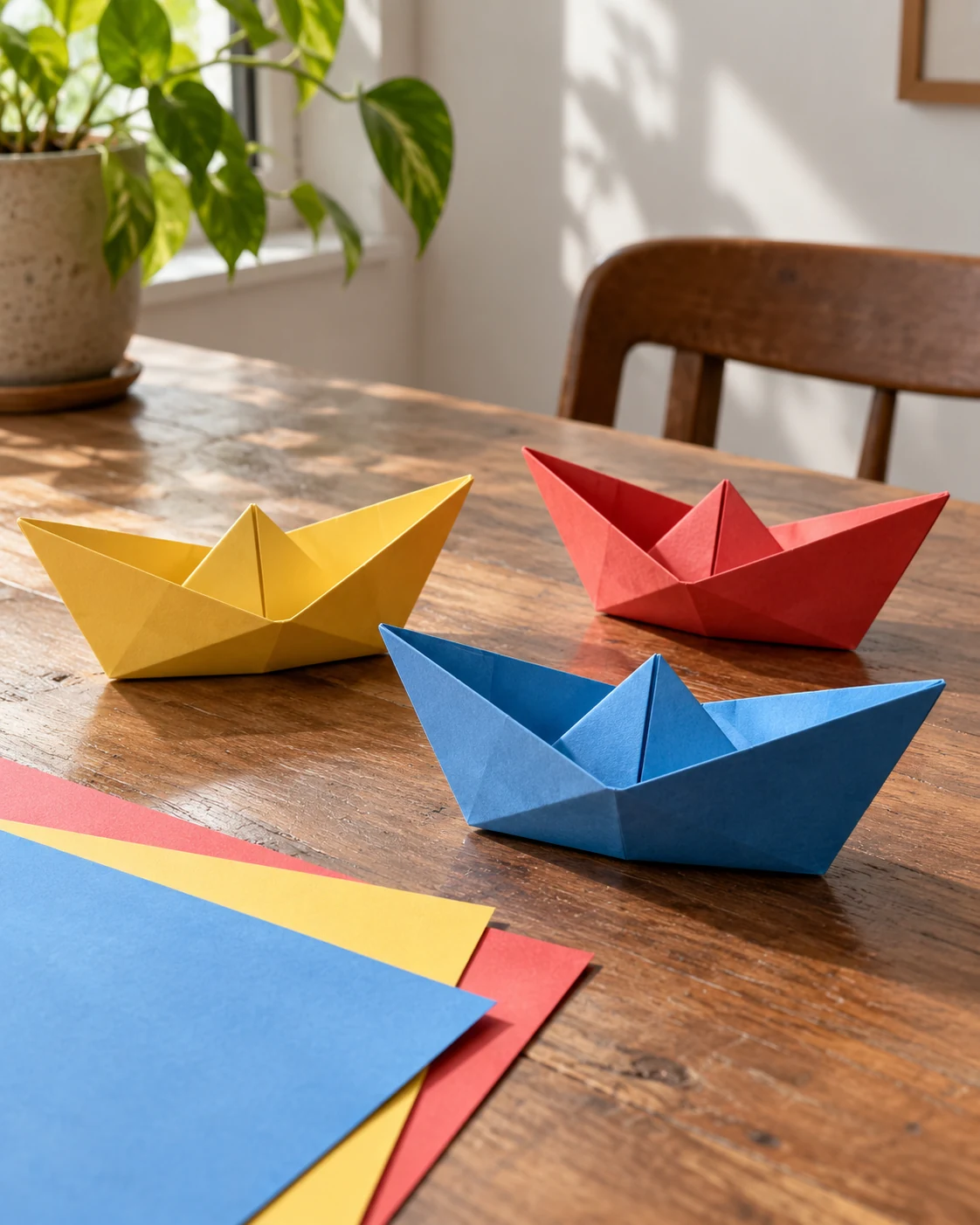 Illustrative concept: fold ordinary paper into a small shape.