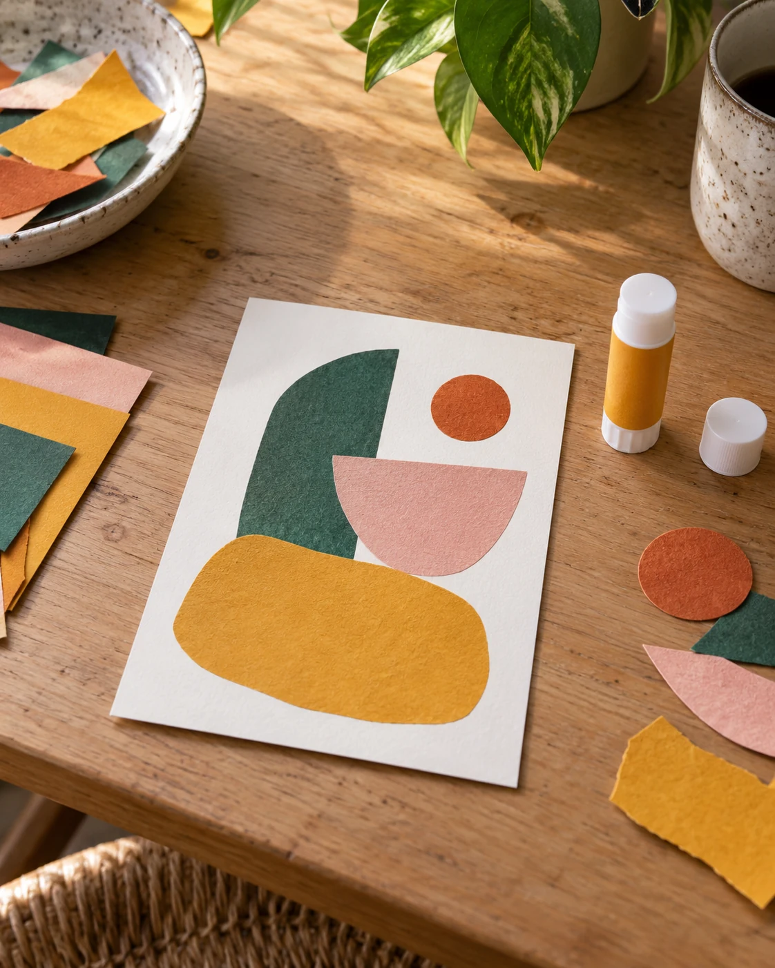 Illustrative concept: make a tiny paper collage.