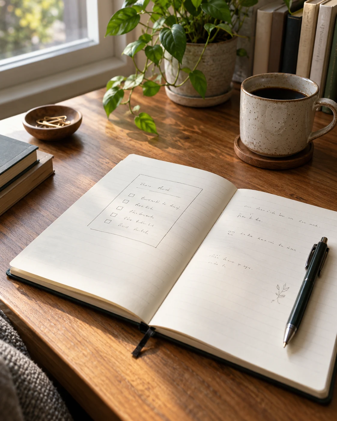 Illustrative concept: keep a commonplace notebook.