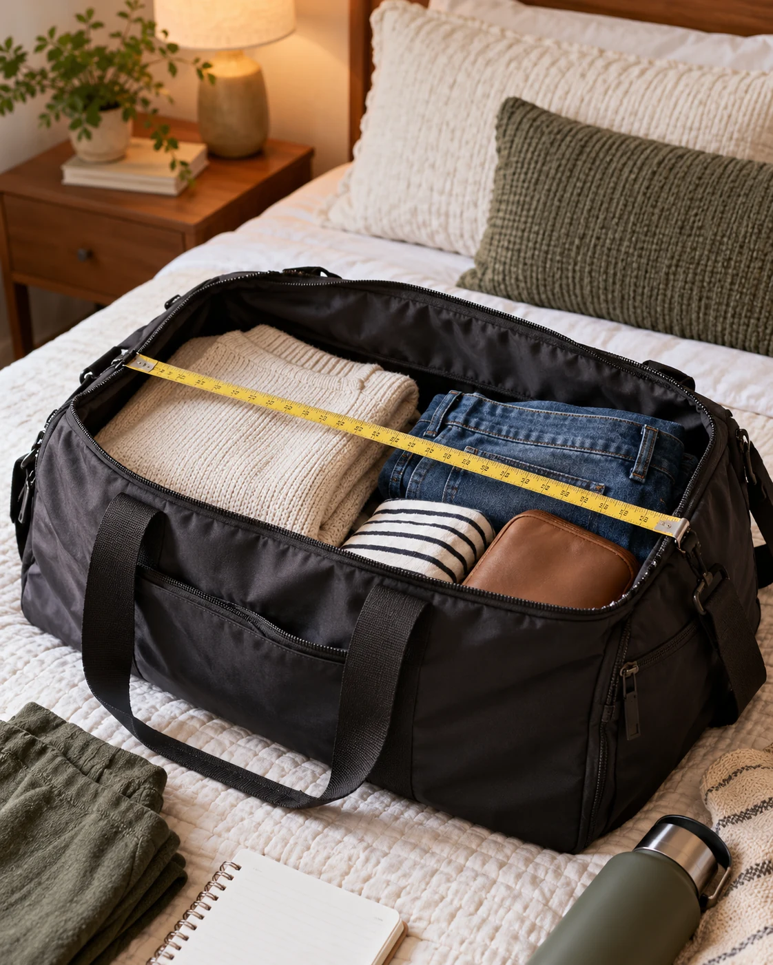 Illustrative concept: start with the actual bag opening.